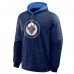 Winnipeg Jets Fanatics Navy Goaltender Defender Pullover Hoodie