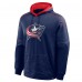 Columbus Blue Jackets Fanatics Navy Goaltender Defender Pullover Hoodie