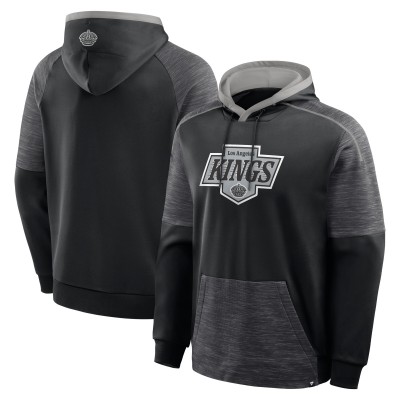 Los Angeles Kings Fanatics Black Goaltender Defender Pullover Hoodie