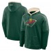 Minnesota Wild Fanatics Green Goaltender Defender Pullover Hoodie