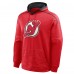 New Jersey Devils Fanatics Red Goaltender Defender Pullover Hoodie