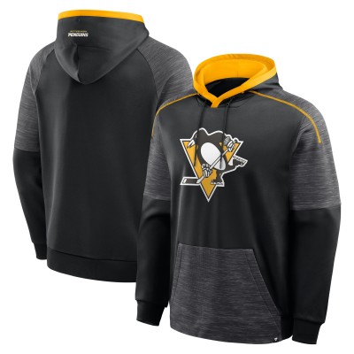 Pittsburgh Penguins Fanatics Black Goaltender Defender Pullover Hoodie