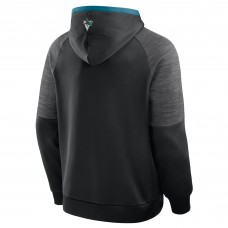 San Jose Sharks Fanatics Black Goaltender Defender Pullover Hoodie San Jose Sharks Fanatics Black Goaltender Defender Pullover Hoodie