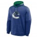 Vancouver Canucks Fanatics Blue Goaltender Defender Pullover Hoodie