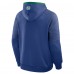 Vancouver Canucks Fanatics Blue Goaltender Defender Pullover Hoodie