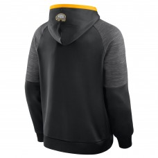 Boston Bruins Fanatics Black Goaltender Defender Pullover Hoodie