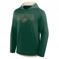 Minnesota Wild Fanatics Green Penalty Shot Long Sleeve Hoodie T-Shirt