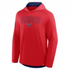 Washington Capitals Fanatics Red Penalty Shot Long Sleeve Hoodie T-Shirt