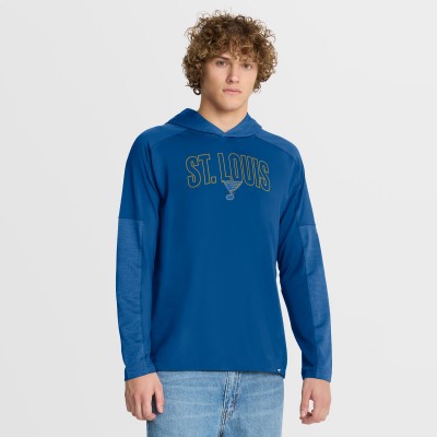 St. Louis Blues Fanatics Blue Penalty Shot Long Sleeve Hoodie T-Shirt