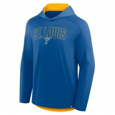 St. Louis Blues Fanatics Blue Penalty Shot Long Sleeve Hoodie T-Shirt