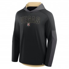 Футболка с длинным рукавом с капюшоном Vegas Golden Knights Fanatics Black Penalty Shot