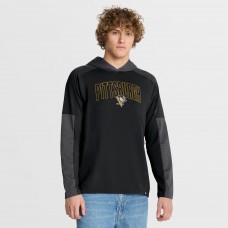 Футболка с длинным рукавом с капюшоном Pittsburgh Penguins Fanatics Black Penalty Shot