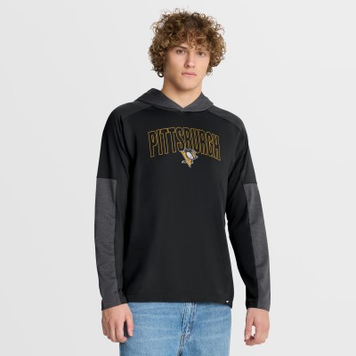 Футболка с длинным рукавом с капюшоном Pittsburgh Penguins Fanatics Black Penalty Shot