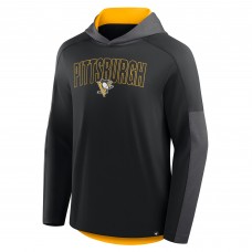 Футболка с длинным рукавом с капюшоном Pittsburgh Penguins Fanatics Black Penalty Shot