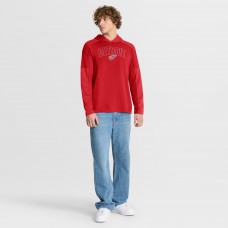 Detroit Red Wings Fanatics Red Penalty Shot Long Sleeve Hoodie T-Shirt