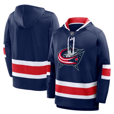 Columbus Blue Jackets Fanatics Navy Prime Time Fleece Hoodie