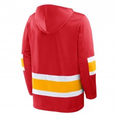 Calgary Flames Fanatics Red Prime Time Fleece Hoodie