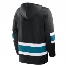 San Jose Sharks Fanatics Black Prime Time Fleece Hoodie San Jose Sharks Fanatics Black Prime Time Fleece Hoodie