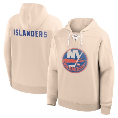 New York Islanders Fanatics Cream Vintage Hoodie