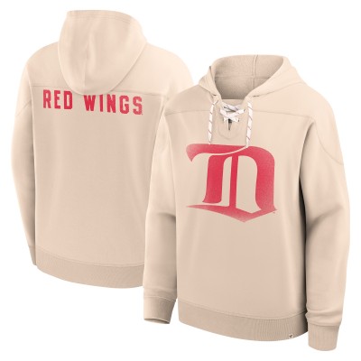 Detroit Red Wings Fanatics Cream Vintage Hoodie
