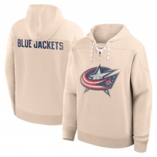 Columbus Blue Jackets Fanatics Cream Vintage Hoodie