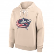 Columbus Blue Jackets Fanatics Cream Vintage Hoodie