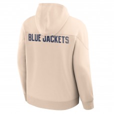 Columbus Blue Jackets Fanatics Cream Vintage Hoodie