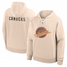 Vancouver Canucks Fanatics Cream Vintage Hoodie