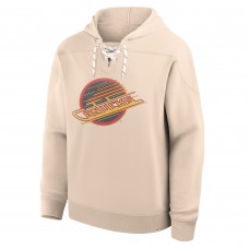 Vancouver Canucks Fanatics Cream Vintage Hoodie