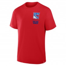 New York Rangers Fanatics Red Crash The Net Legacy T-Shirt New York Rangers Fanatics Red Crash The Net Legacy T-Shirt