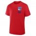 New York Rangers Fanatics Red Crash The Net Legacy T-Shirt
