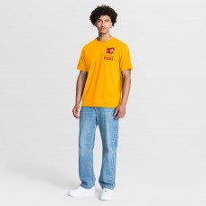 Calgary Flames Fanatics Gold Crash The Net Legacy T-Shirt