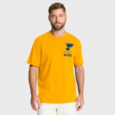 St. Louis Blues Fanatics Gold Crash The Net Legacy T-Shirt
