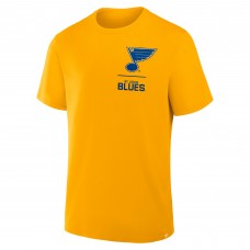 St. Louis Blues Fanatics Gold Crash The Net Legacy T-Shirt