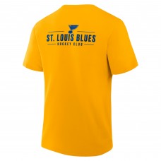 St. Louis Blues Fanatics Gold Crash The Net Legacy T-Shirt
