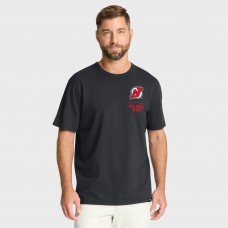 Футболка New Jersey Devils Fanatics Black Crash The Net Legacy