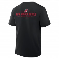 Футболка New Jersey Devils Fanatics Black Crash The Net Legacy