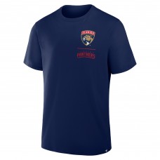 Футболка Florida Panthers Fanatics Navy Crash The Net Legacy