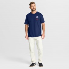 Футболка Colorado Avalanche Fanatics Navy Crash The Net Legacy