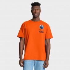Edmonton Oilers Fanatics Orange Crash The Net Legacy T-Shirt Edmonton Oilers Fanatics Orange Crash The Net Legacy T-Shirt