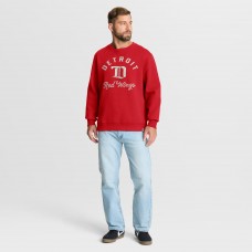Detroit Red Wings Fanatics Red Vintage Stickler Sweatshirt