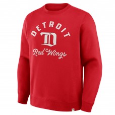 Detroit Red Wings Fanatics Red Vintage Stickler Sweatshirt