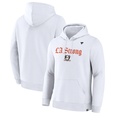 Толстовка Unisex Anaheim Ducks Fanatics White LA Strong Premium Fleece