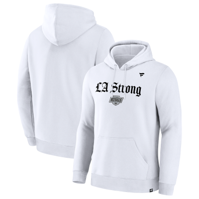 Unisex Los Angeles Kings Fanatics White LA Strong Premium Fleece Pullover Hoodie