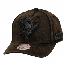 Бейсболка Pittsburgh Penguins Mitchell & Ness Black Downtown Snow Wash Pro-Crown
