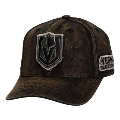 Бейсболка Vegas Golden Knights Mitchell & Ness Black Downtown Snow Wash Pro-Crown