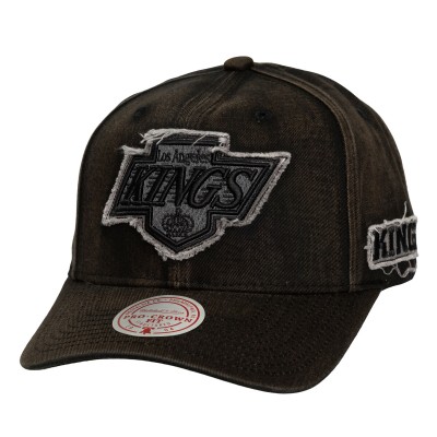 Бейсболка Los Angeles Kings Mitchell & Ness Black Downtown Snow Wash Pro-Crown