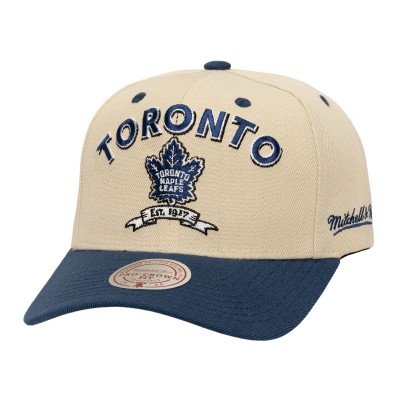 Бейсболка Toronto Maple Leafs Mitchell & Ness Cream Soul Legacy Defined Two-Tone Pro Crown