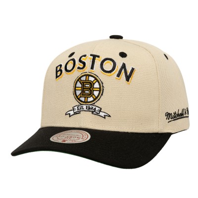 Бейсболка Boston Bruins Mitchell & Ness Cream Soul Legacy Defined Two-Tone Pro Crown