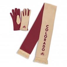 Шарф WoColorado Avalanche WEAR by Erin Andrews Tonal Microcheck & Glove Set